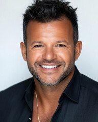 Obraz premium Close-up of a business man smiling, a handsome business man