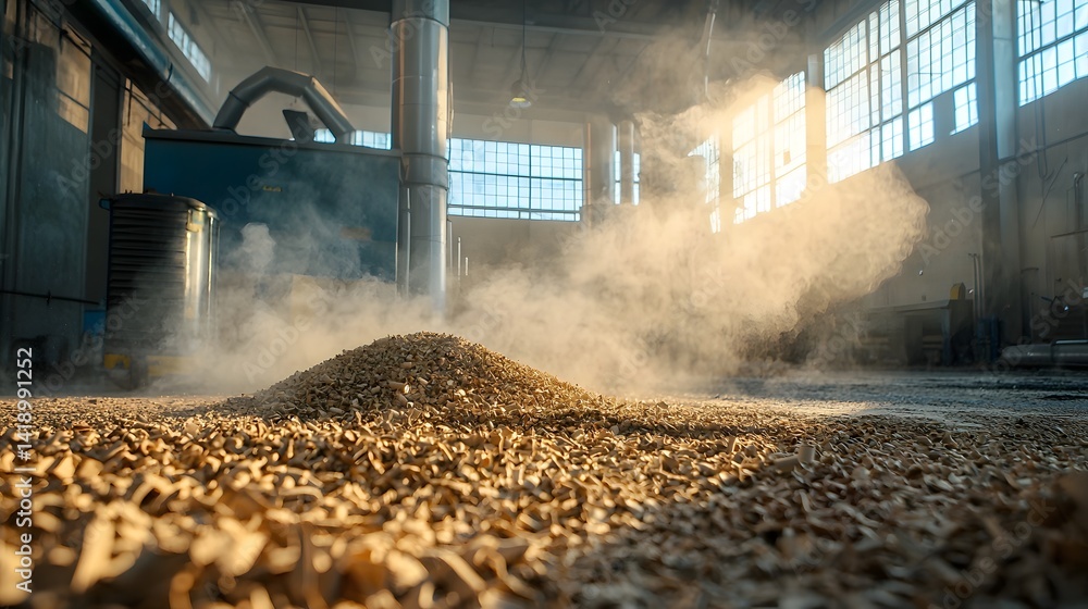 Poster close up view of the industrial process of refining paper pulp showcasing the smooth texture and bri