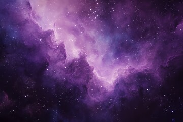Fototapeta premium Purple Nebula Cosmic Clouds And Starscape