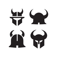 vector illustration of a viking helmet