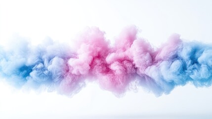 Fototapeta premium Delicate blend of pastel pink and blue smoke