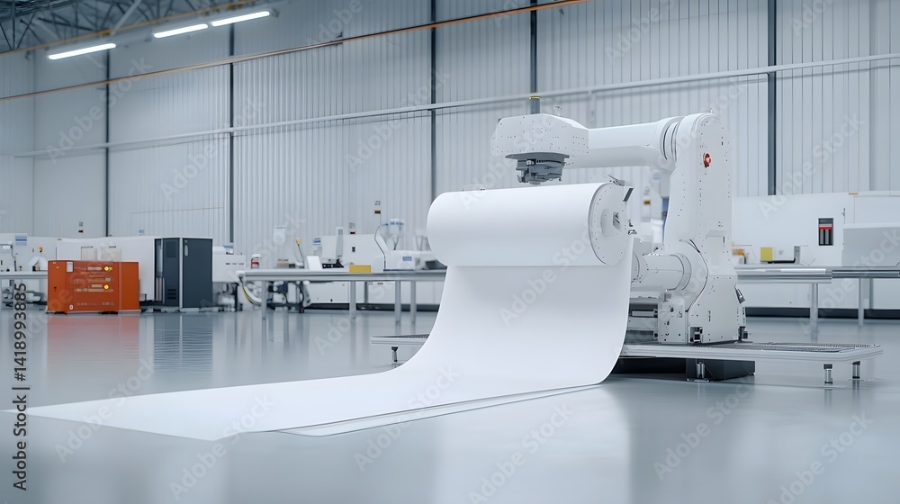 Poster automated and sustainable paper production facility powered by technology and advanced robotic syste
