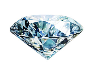 Brilliant Diamond Gemstone: A Closeup Study of Facets and Sparkle