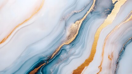 Obraz premium Elegant and Polished Marble Texture with Subtle Golden Veins in Soft White Tones