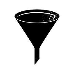 Funnel Silhouette vector illustration