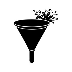 Funnel Silhouette vector illustration
