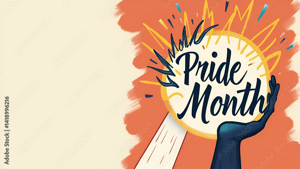 Poster elegant pride month representation poster: modern design with culturally empowered messaging and art