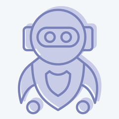 Obraz premium Icon Machine Learning. related to Artificial Intelligence symbol. two tone style