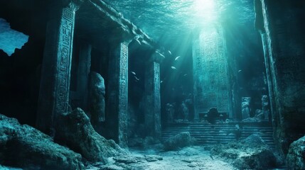 Sunken Temple: An Underwater Mystery