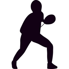 Badminton Player Silhouette