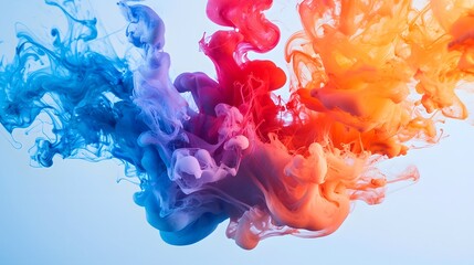 Fototapeta premium 64. Blurred ink puddles and vibrant paint strokes form a high-energy texture