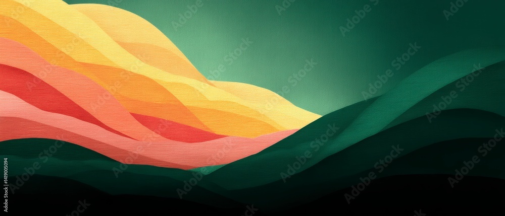 Poster abstract gradient lines colorful wavy background