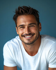Fototapeta premium Close-up of a business man smiling, a handsome business man