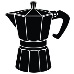 Coffee Pot Silhouette Vector Illustration