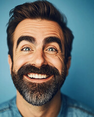 Close-up of a business man smiling, a handsome business man