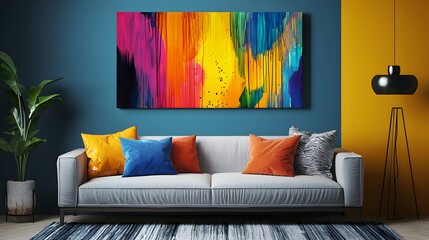 26. Color-smeared canvas with dripping ink strokes and bold artistic splashes