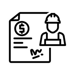 Vector black line icon for Lock outs