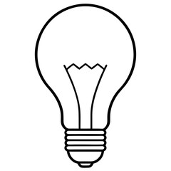 light bulb line art vector illustration
