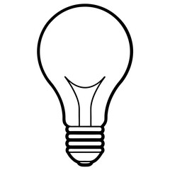 light bulb line art vector illustration