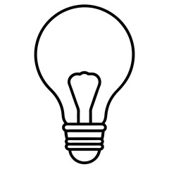 light bulb line art vector illustration