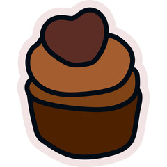 Cute Cupcake Sticker