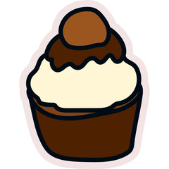 Cute Cupcake Sticker