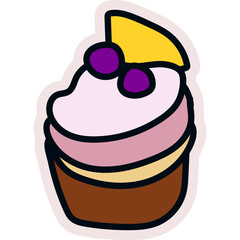 Cute Cupcake Sticker