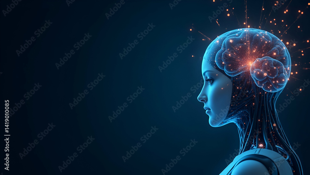 Poster display advanced agentic ai future trends imagery incorporating predictive analysis strategic foresi