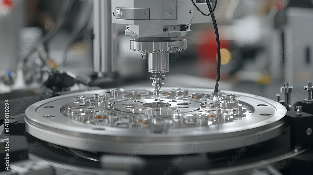 Poster high speed centrifugal casting rapidly forming precise metal component in an industrial manufacturin
