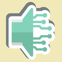 Obraz premium Sticker AI Sound. related to Artificial Intelligence symbol