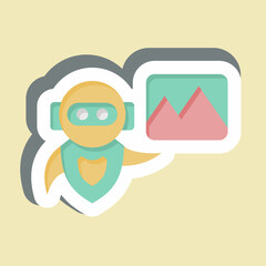 Sticker AI Image. related to Artificial Intelligence symbol