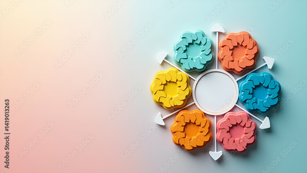 Aufkleber exquisite professional photograph featuring scrum framework diagram in vibrant layout emphasizing ag