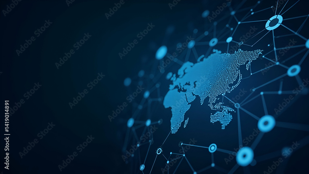 Poster high quality stock imagery of agentic ai deployment: comprehensive system rollout & robust digital i