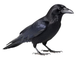 Fototapeta premium Majestic Raven: A Striking Portrait of a Common Raven Bird