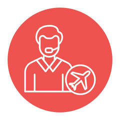 Travel Agent Male Icon