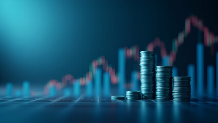 Execute rigorous mid year financial analysis sessions integrating premium photostock visuals and advanced data techniques to optimize fiscal strategy in  Photo Stock  Concept  and empty space on the l
