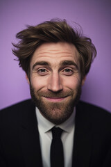 Fototapeta premium Close-up of a business man smiling, a handsome business man