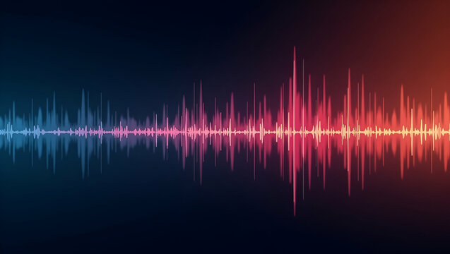 Vibrant Podcast Sound Waves: High-Resolution Graphics & Scientific Visualization of Audio Dynamics | Empty Space for Text | Perfect for Media & Tech Concepts