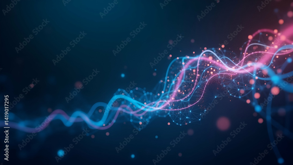 Poster futuristic ai trends: advanced agentic imagery with predictive analysis & strategic foresight for mo