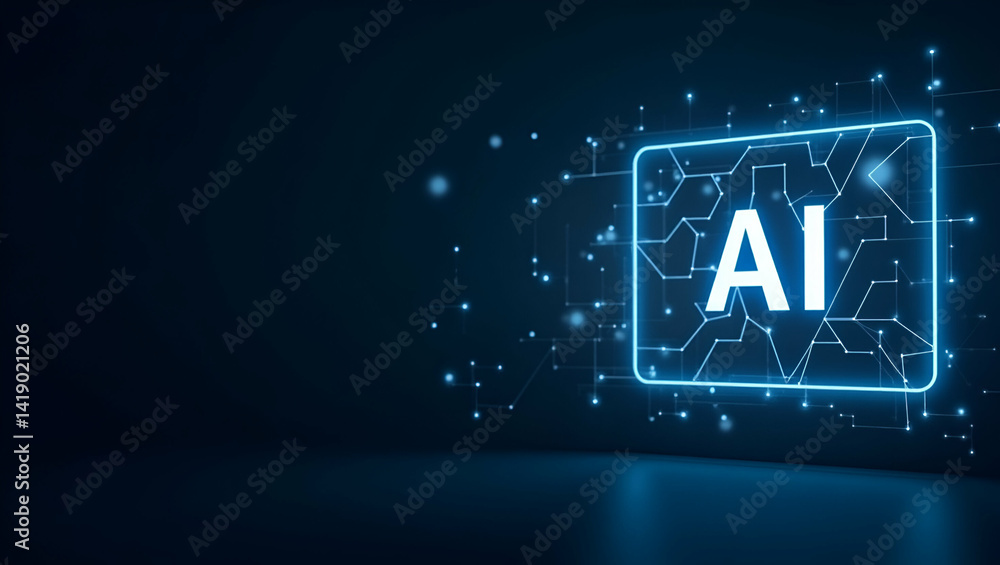 Poster high-quality stock imagery of agentic ai deployment: comprehensive system rollout & digital integrat