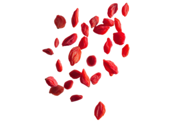 Handful Of Goji Berries Falli... on a transparent background