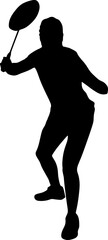 Badminton Player Silhouette