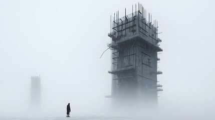 Mesmerizing digital artwork depicting an ancient castle seamlessly merging with a modern skyscraper