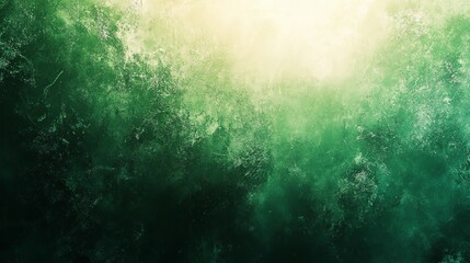 Obraz premium A moody green textured background features a soft light at the top, creating a dramatic and atmospheric effect. Perfect for design projects needing a dark green backdrop.