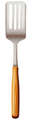 Metal Spatula with wooden handle on a transparent background
