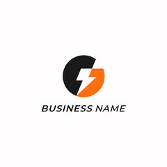 logo design negative space bolt and letter G