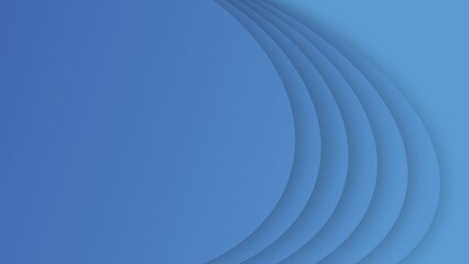Blue Abstract Curve Background  Smooth Gradient Layers Design