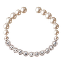 Obraz premium Pearl And Diamond Accent Set... on a transparent background