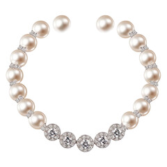 Obraz premium Pearl And Diamond Accent Set... on a transparent background