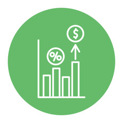 Floating Interest Rate Icon